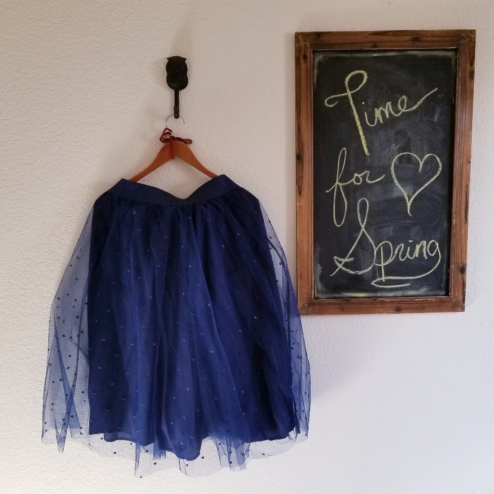 Torrid Plus Navy Blue Tutu Mesh Skirt